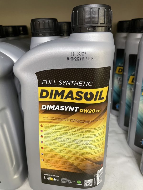 【2024團購】Dimasynt 0W-20 VCC 全合成機油(1箱12瓶)：圖片 2